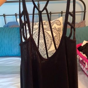 Flowy strappy ribbed tank
